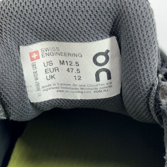 On Cloud Swiss Cloudfly Mens Size 12.5 2E Wide Running Shoes Black/Blue 51.99067 - Picture 9 of 12